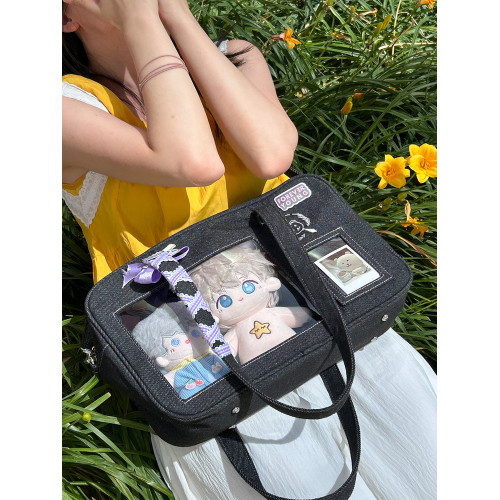 痛包製服包牛仔20cm15cm娃包大容量單肩斜背娃穀兩用原創日常通勤