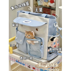 日系ins漫展小食量痛包日常 學生上課包單肩包女大容量斜後後背包娃包