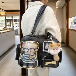 2025新款痛包大容量大食量暗格穀子痛包20cm娃包手提日常痛包斜背