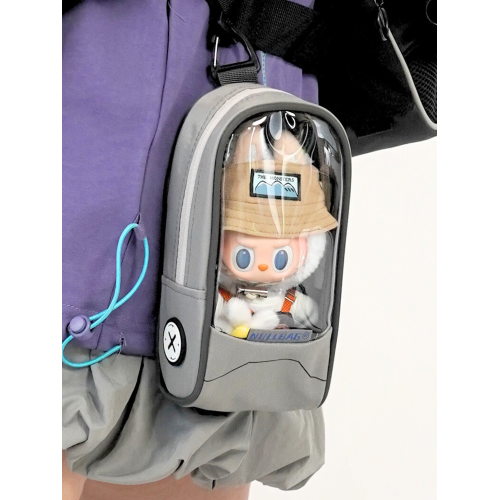 NULLBAG空形原創labubu娃包掛包痛包17cm棉花娃娃掛飾太空艙