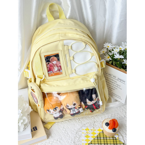 香蕉家原創設計果凍雙肩痛包初中學生書包大容量後後背包雙窗漫展娃包