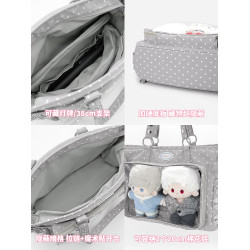 winkouv暗格痛包藏東西藏燈牌大容量日常款追星斜背雙肩20cm娃包