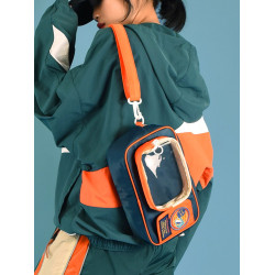 nullbag空形原創撞色斜後後背包日常小食量痛包尼龍學生吧唧包曬娃包