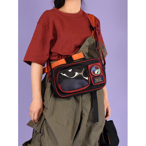 nullbag空形原創撞色斜後後背包日常小食量痛包尼龍學生吧唧包曬娃包 nullbag空形原創撞色斜後後背包日常小食量痛包尼龍學生吧唧包曬娃包