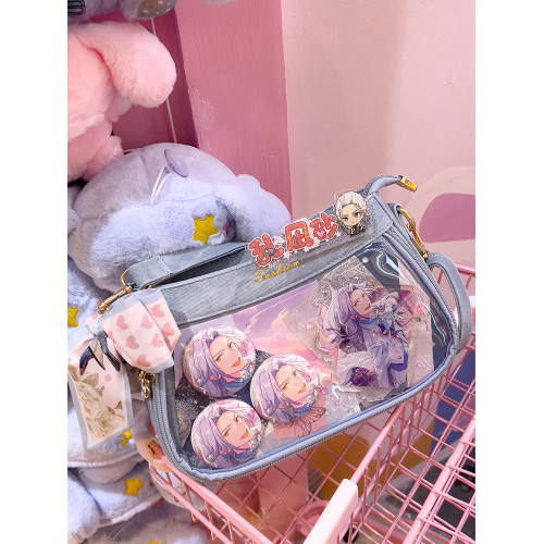 嗚咚小鋪原創手提斜背透明百搭日常微小食量痛包包女【海島日記】