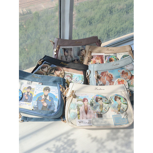 嗚咚小鋪原創手提斜背透明百搭日常微小食量痛包包女【海島日記】