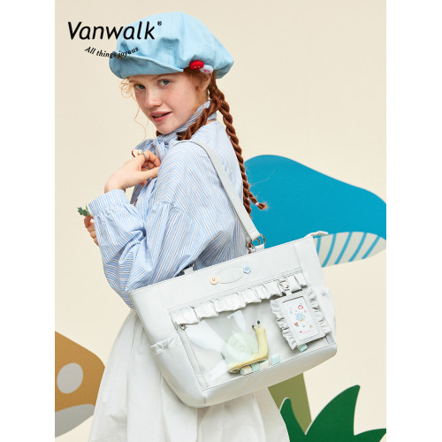 VANWALK野餐系列 日系大容量單肩手提托特娃包日常通勤小食量痛包 VANWALK野餐系列 日系大容量單肩手提托特娃包日常通勤小食量痛包