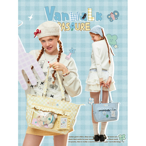 VANWALK野餐系列 日系大容量單肩手提托特娃包日常通勤小食量痛包 VANWALK野餐系列 日系大容量單肩手提托特娃包日常通勤小食量痛包