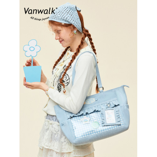 VANWALK野餐系列 日系大容量單肩手提托特娃包日常通勤小食量痛包 VANWALK野餐系列 日系大容量單肩手提托特娃包日常通勤小食量痛包