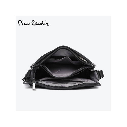 Pierre Cardin/皮爾卡丹男士橫款商務休閒多功能單肩後後背包新款男包