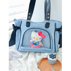 香蕉家原創設計夢幻星辰大容量痛包絲帶雙面痛單肩緞面娃包多用秋