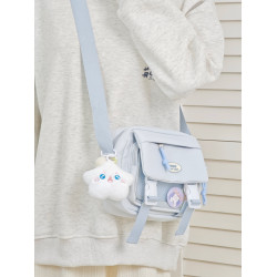 日系二次元少女休閒透明痛包簡約百搭學生斜後後背包女工裝手機小包包