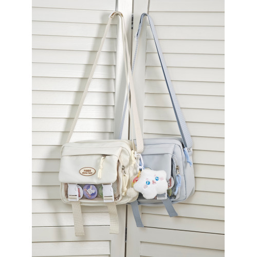 日系二次元少女休閒透明痛包簡約百搭學生斜後後背包女工裝手機小包包 日系二次元少女休閒透明痛包簡約百搭學生斜後後背包女工裝手機小包包