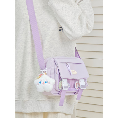 日系二次元少女休閒透明痛包簡約百搭學生斜後後背包女工裝手機小包包 日系二次元少女休閒透明痛包簡約百搭學生斜後後背包女工裝手機小包包