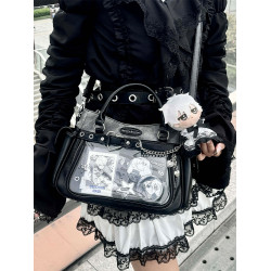 香蕉家原創設計鏈戀雙拼痛包漫展二次元小食量娃包單肩斜背手提包