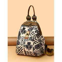 大容量旅行雙肩包女2025新款時尚旅遊包牛津布後後背包輕便書包媽咪包