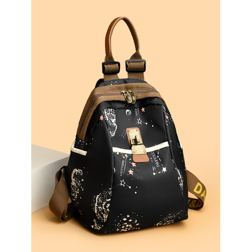 大容量旅行雙肩包女2025新款時尚旅遊包牛津布後後背包輕便書包媽咪包