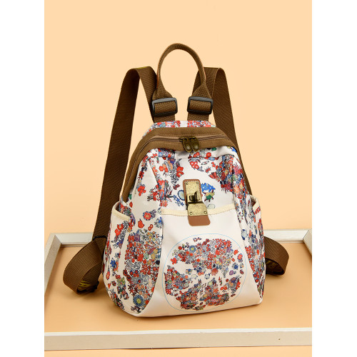 大容量旅行雙肩包女2025新款時尚旅遊包牛津布後後背包輕便書包媽咪包