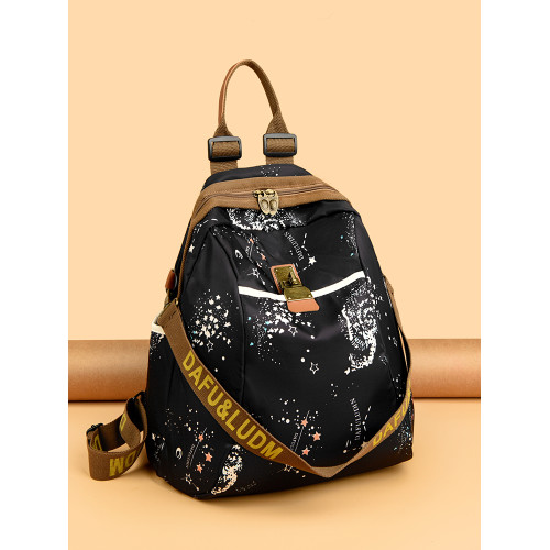 大容量旅行雙肩包女2025新款時尚旅遊包牛津布後後背包輕便書包媽咪包