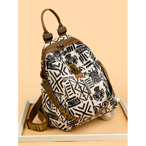 大容量旅行雙肩包女2025新款時尚旅遊包牛津布後後背包輕便書包媽咪包