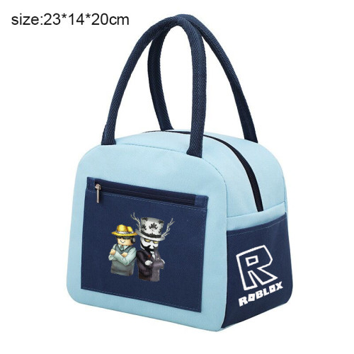 2025新款ROBLOX餐包保溫袋拼色款大容量虛擬世界便當包簡約冰袋