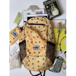 Heisan包後後背包輕便波點雙肩包戶外運動包heisan尼龍包登山包女包