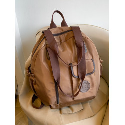 秋季新款美式高級感潮簡約百搭大容量出差旅行雙肩包多功能單肩包