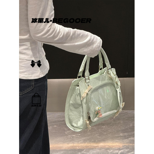 BEGOOER原創二次元蝴蝶結痛包女小食量吧唧痛包大容量單肩斜後後背包