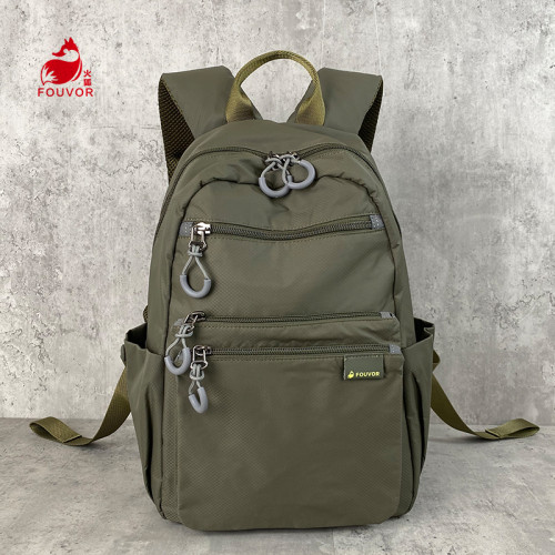 多口袋雙肩後後背包男女通勤休閒旅行大容量電腦媽咪包學生書包登山包