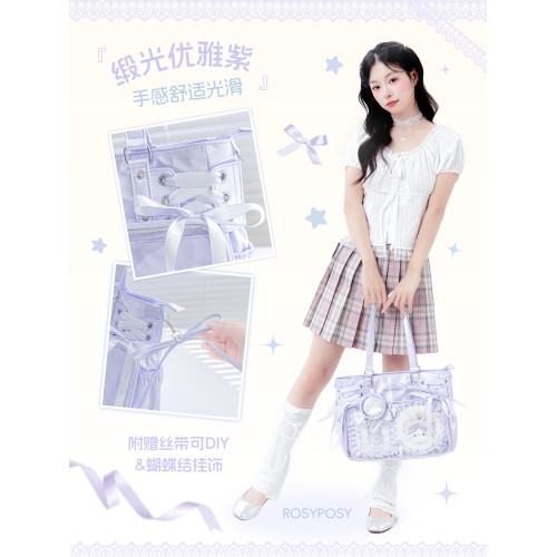 RosyPosy柔設單肩痛包絲帶痛大食量娃包日常原創追星斜後後背包大容量