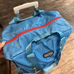 可愛卡通藍胖子系列折曡化妝包補妝包外大容量可掛洗漱包出旅行包