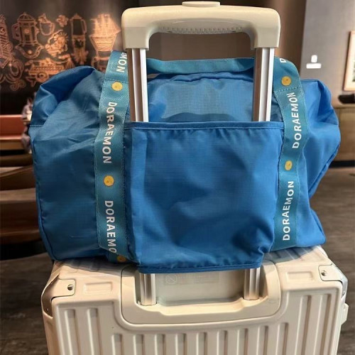 可愛卡通藍胖子系列折曡化妝包補妝包外大容量可掛洗漱包出旅行包