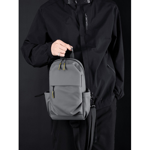 胸包男士斜後後背包2025新款休閒時尚騎行小後後背包輕便戶外運動單肩包潮