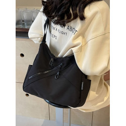 休閒潮流大容量多口袋斜後後背包2025新款潮時尚百搭簡約單肩包大包