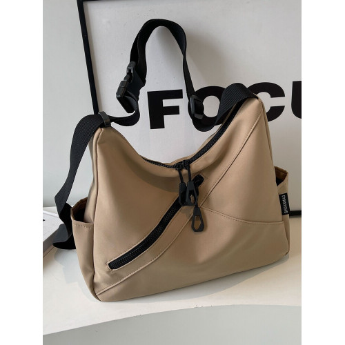 休閒潮流大容量多口袋斜後後背包2025新款潮時尚百搭簡約單肩包大包