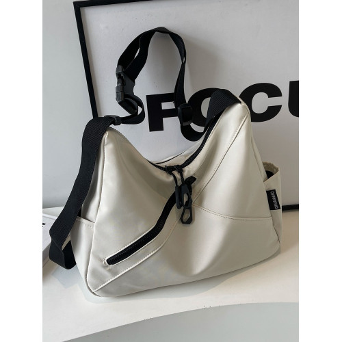 休閒潮流大容量多口袋斜後後背包2025新款潮時尚百搭簡約單肩包大包