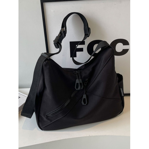 休閒潮流大容量多口袋斜後後背包2025新款潮時尚百搭簡約單肩包大包