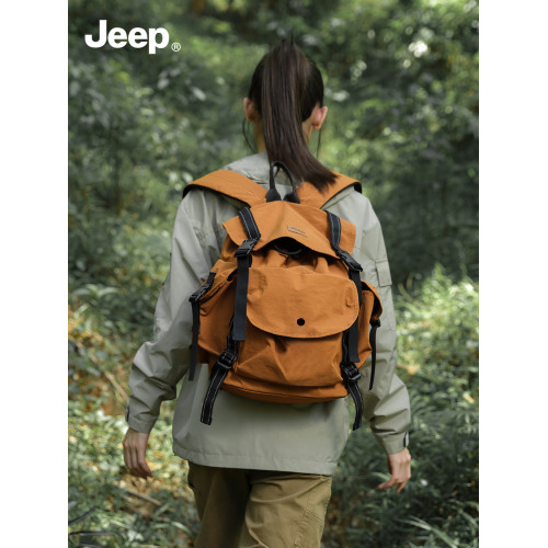 Jeep雙肩包女旅遊輕便大容量防水戶外登山包徒步旅行後後背包女生書包