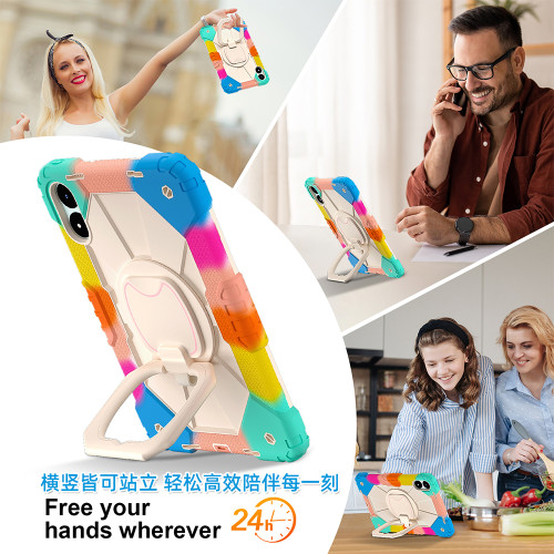 適合紅米平板pro保護套可旋轉小米poco pad12.1寸殼全包矽膠redmi2024款學習平板防摔手提懸掛護眼鋼化膜pad2