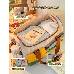 短途旅行包女輕便大容量行李袋出差旅遊手提健身包待産包收納袋子