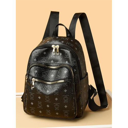 真皮女士小熊雙肩後後背包新款軟皮大學生休閒書包ins時尚旅行出遊包