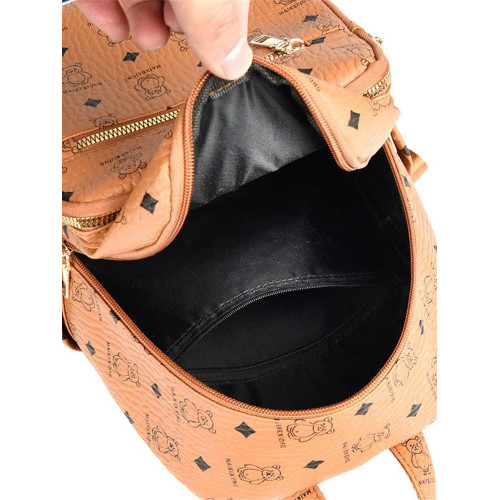 真皮女士小熊雙肩後後背包新款軟皮大學生休閒書包ins時尚旅行出遊包