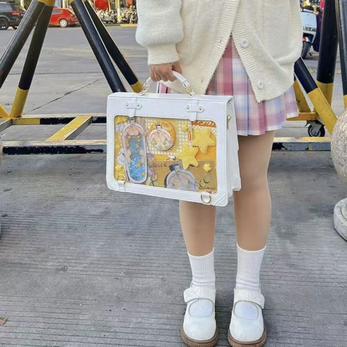 痛包雙肩包小食量斜背單肩包通勤日常二次元大容量吧唧包上課後後背包