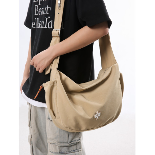 花兒與少年同款原創運動斜後後背包男女旅行包單肩餃子包女大學生後後背包