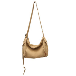 帆布包單肩郵差包小斜後後背包包拉鍊男透氣裝書補課通勤休閒復古後後背包