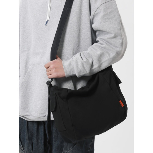 帆布包單肩郵差包小斜後後背包包拉鍊男透氣裝書補課通勤休閒復古後後背包