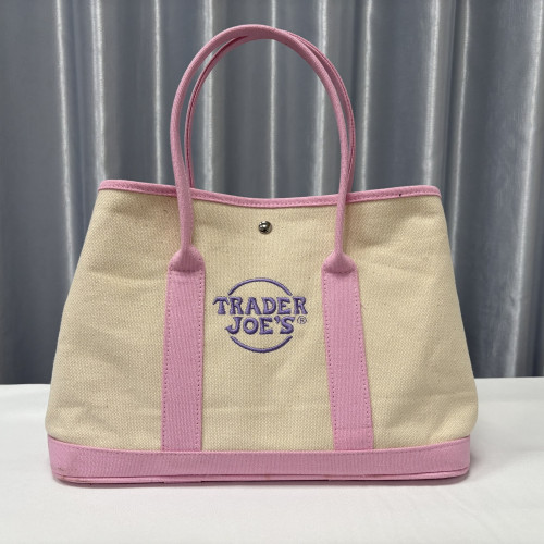 Trader Joe's包缺德舅帆布花園包大容量撞色手提包單肩斜背托特包