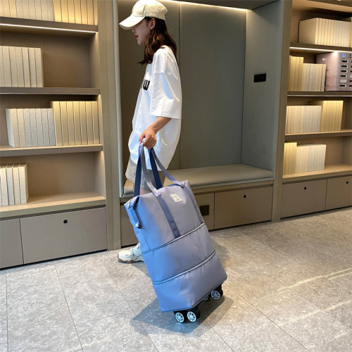 萬向輪旅行包輕可攜式行李袋帶滑輪折曡收納包待産包出差搬家行李包 萬向輪旅行包輕可攜式行李袋帶滑輪折曡收納包待産包出差搬家行李包