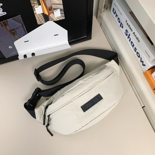 尼龍斜背胸包休閒單肩斜後後背包男女通用腰包街頭潮流小挎包街包胸包