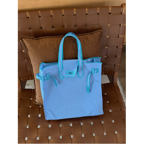 日本lacousette新款刺綉托特包手提包尼龍布環保購物袋手提單肩包